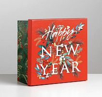 Коробка подарочная «Новый год», 20 × 20 × 11 см