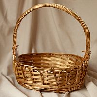Корзина плетеная 133 S овальная золотая 29*23*10CM/31CM