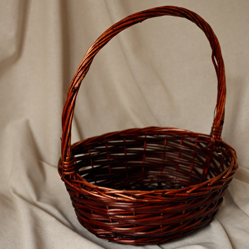 Корзина плетеная  JB26-K0-1l S овальная коричневая 30X20XH12/HH29XB25X17